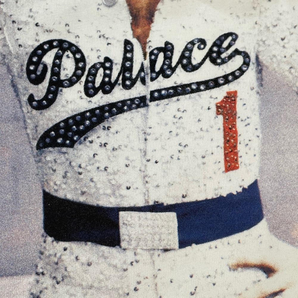 Palace Skateboards Elton John LA Dodgers Long Sleeve White Tee Shirt Mens Small - Picture 9 of 9